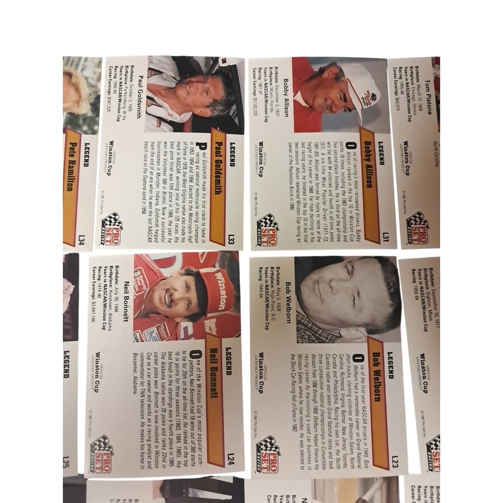 1991 Winston Cup Pro Set 24 Card Lot - Picture 12 of 15